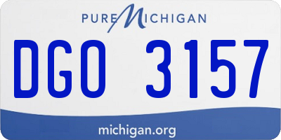 MI license plate DGO3157