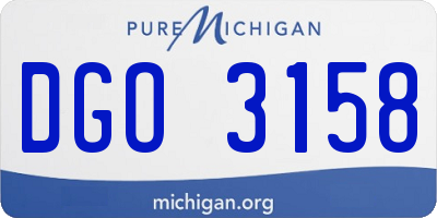 MI license plate DGO3158