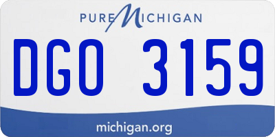 MI license plate DGO3159