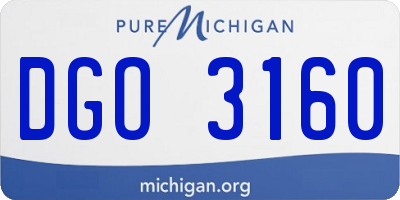 MI license plate DGO3160