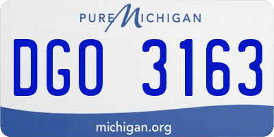 MI license plate DGO3163