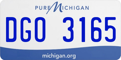MI license plate DGO3165