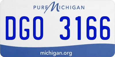 MI license plate DGO3166