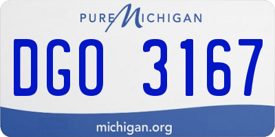 MI license plate DGO3167
