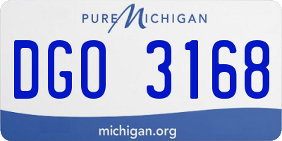 MI license plate DGO3168