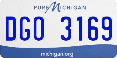 MI license plate DGO3169