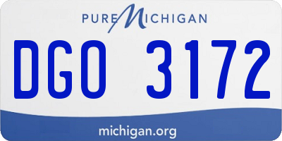 MI license plate DGO3172