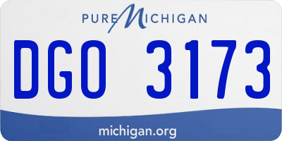MI license plate DGO3173