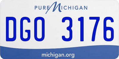MI license plate DGO3176