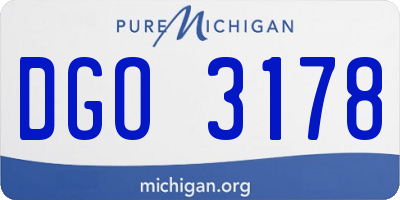 MI license plate DGO3178