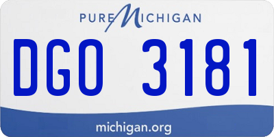 MI license plate DGO3181