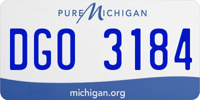 MI license plate DGO3184