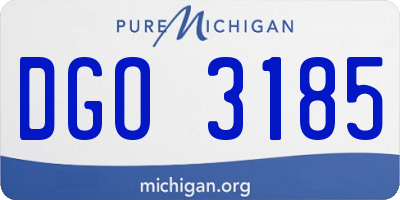 MI license plate DGO3185