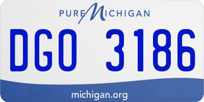 MI license plate DGO3186