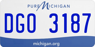MI license plate DGO3187