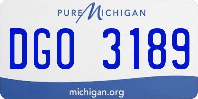 MI license plate DGO3189