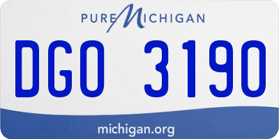 MI license plate DGO3190