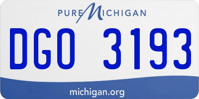MI license plate DGO3193