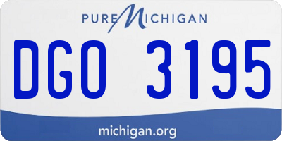 MI license plate DGO3195