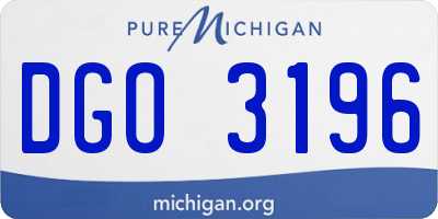 MI license plate DGO3196