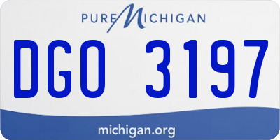 MI license plate DGO3197