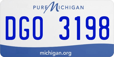 MI license plate DGO3198