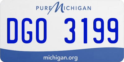 MI license plate DGO3199