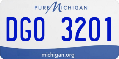MI license plate DGO3201