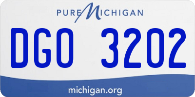 MI license plate DGO3202