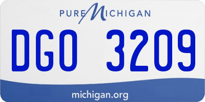 MI license plate DGO3209
