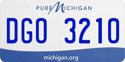 MI license plate DGO3210