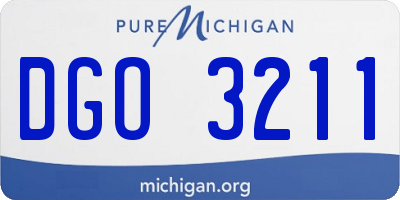MI license plate DGO3211