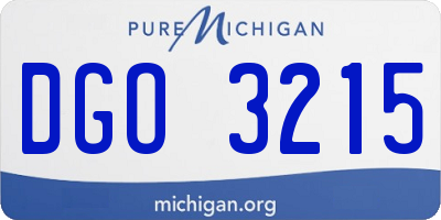 MI license plate DGO3215