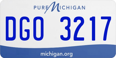 MI license plate DGO3217