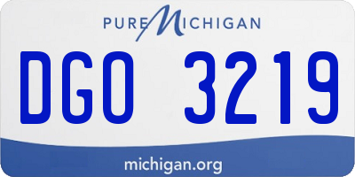 MI license plate DGO3219