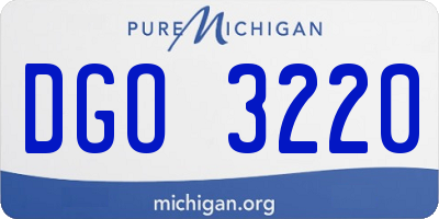 MI license plate DGO3220