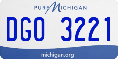 MI license plate DGO3221