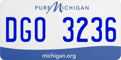 MI license plate DGO3236
