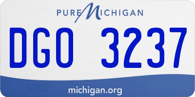 MI license plate DGO3237