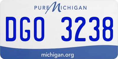 MI license plate DGO3238