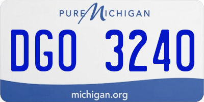 MI license plate DGO3240