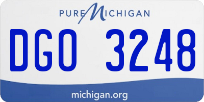MI license plate DGO3248