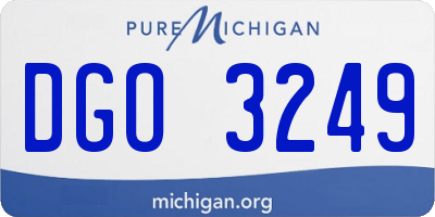 MI license plate DGO3249