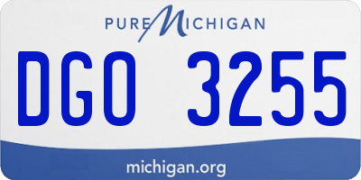 MI license plate DGO3255