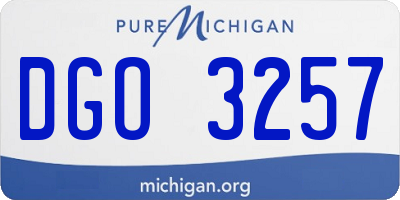 MI license plate DGO3257
