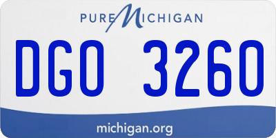 MI license plate DGO3260