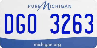 MI license plate DGO3263