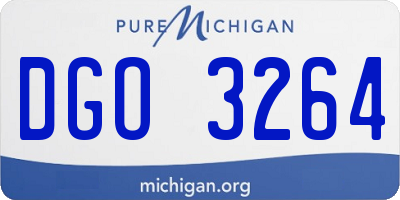 MI license plate DGO3264