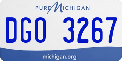 MI license plate DGO3267