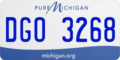 MI license plate DGO3268
